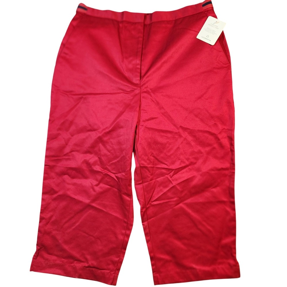 Liz Claiborne Pedal Pusher Capris Womens 10 Red Cropped Lizsport Vintage‎ Y2K